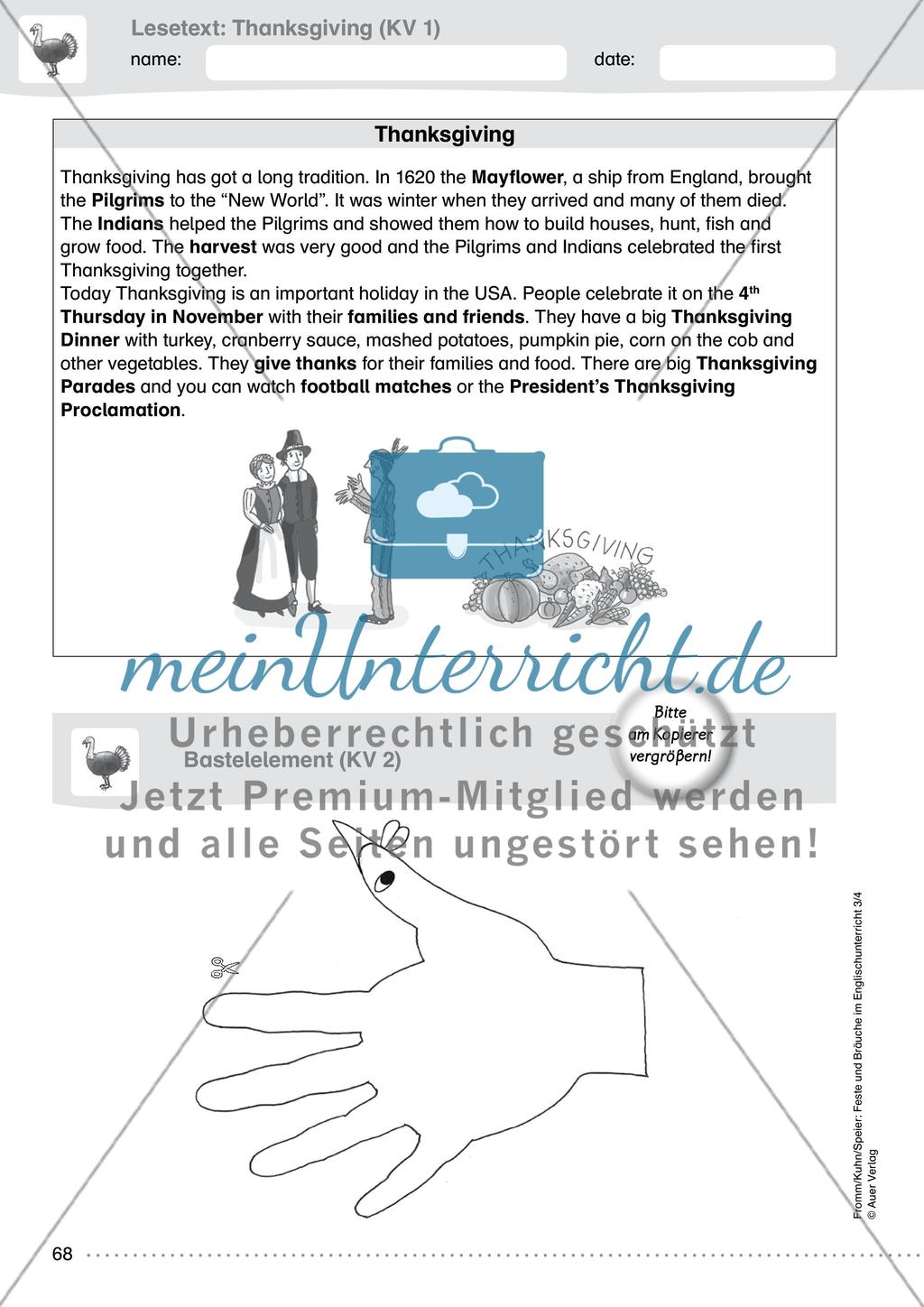 Feste und Bräuche im Englischunterricht 3/4 - Teil 5 Preview 4
