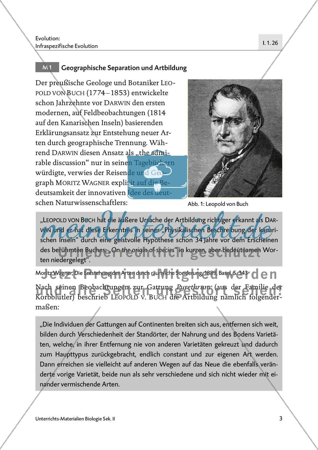 Geschichte und Theorie der Biologie im Unterricht - M1-M3 Preview 1