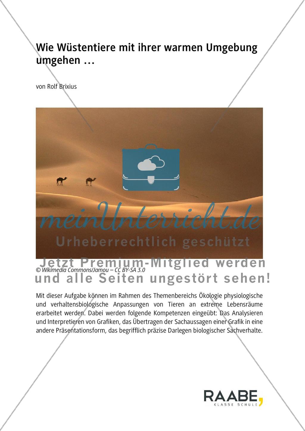 Wie Wüstentiere mit ihrer warmen Umgebung umgehen… Preview 1