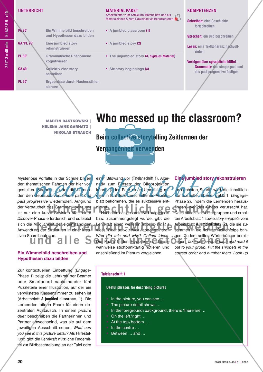 Who messed up the classroom? Preview 1