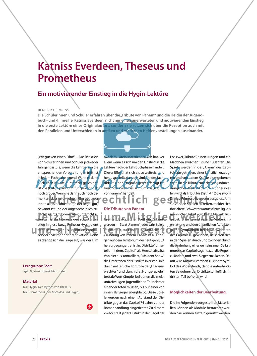 Katniss Everdeen, Theseus und Prometheus Preview 1