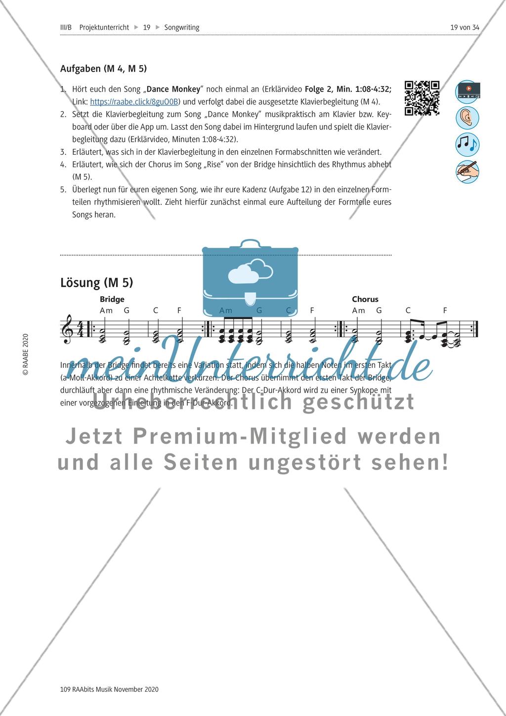 Die viertaktige Kadenz als Fundament eines Popsongs Preview 10