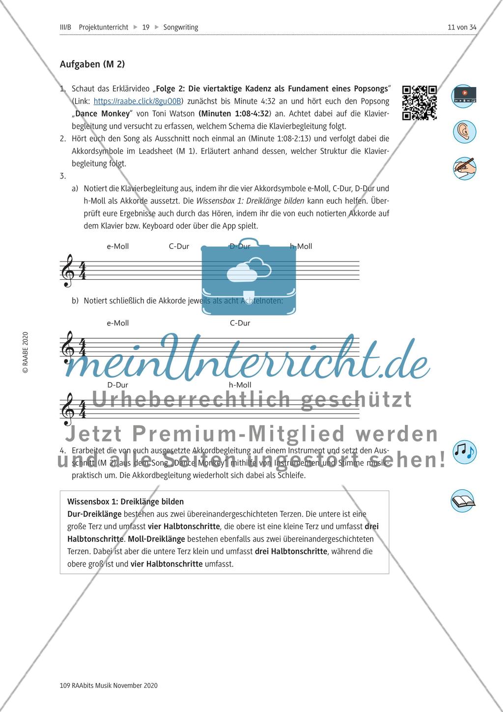 Die viertaktige Kadenz als Fundament eines Popsongs Preview 2