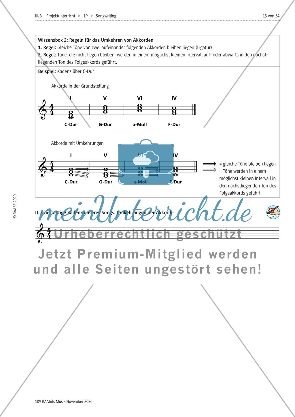 Die viertaktige Kadenz als Fundament eines Popsongs Preview 6