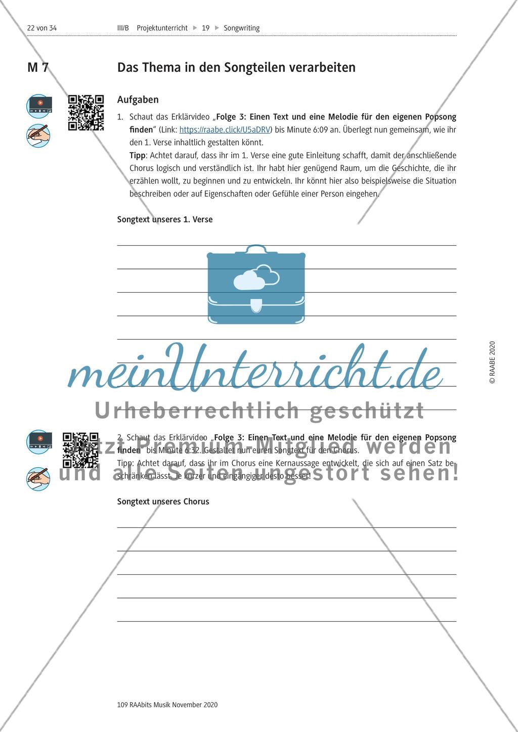 Einen Text und eine Melodie für den eigenen Popsong finden Preview 2