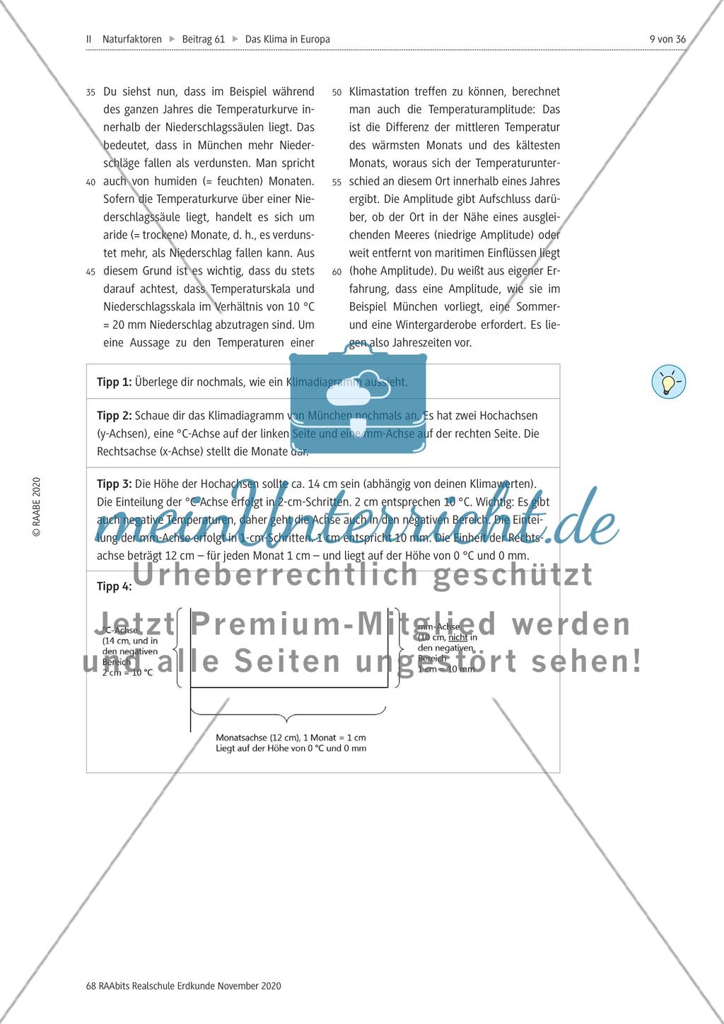 Klimadiagramme erstellen und auswerten Preview 2