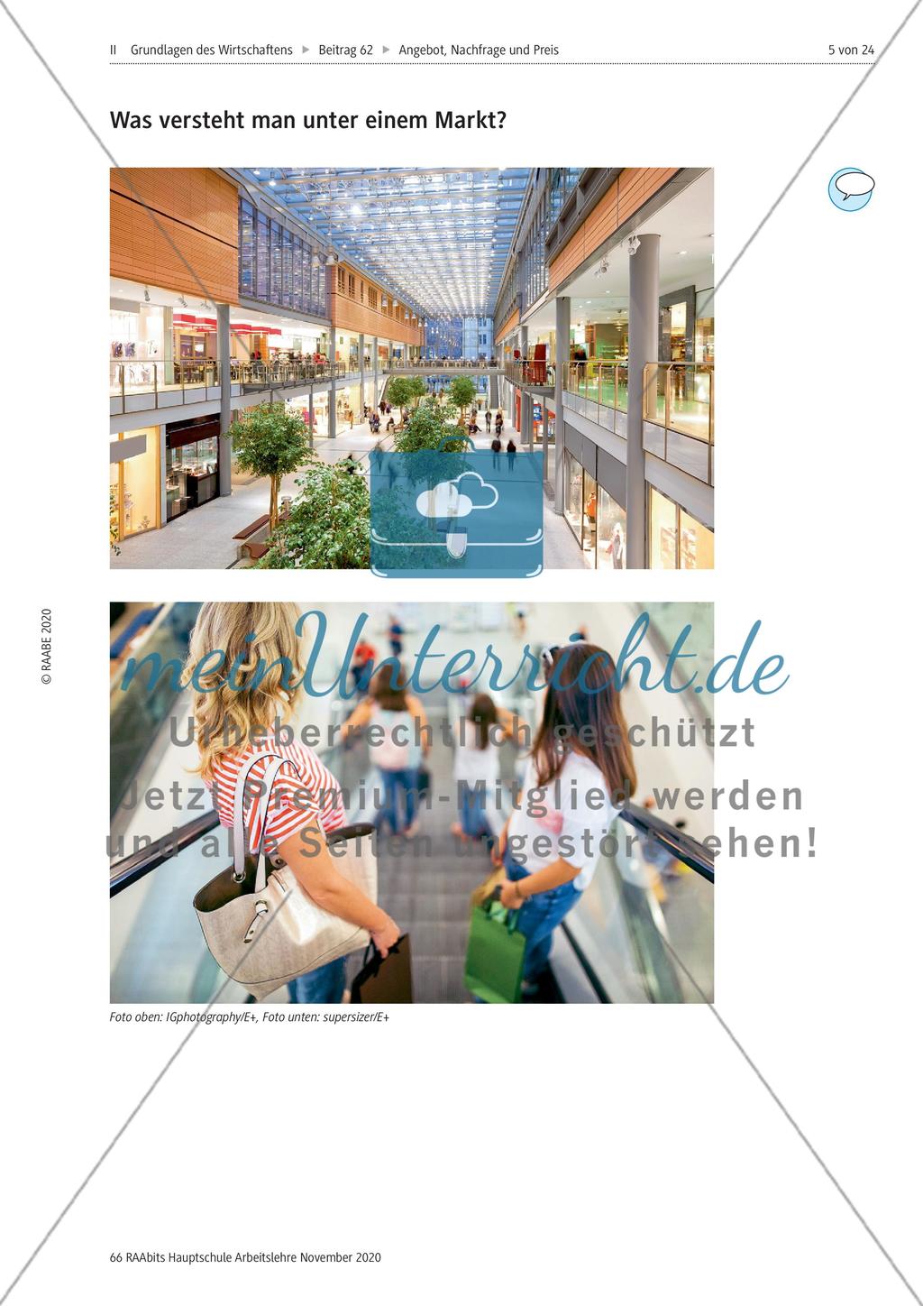 Angebot, Nachfrage und Preis - M1-M3 Preview 2
