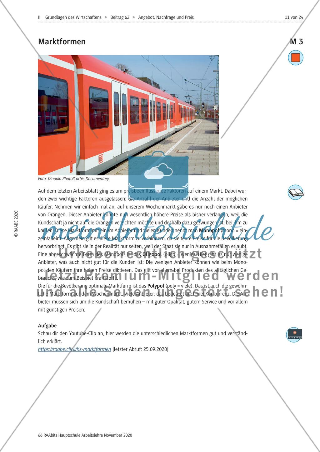 Angebot, Nachfrage und Preis - M1-M3 Preview 8