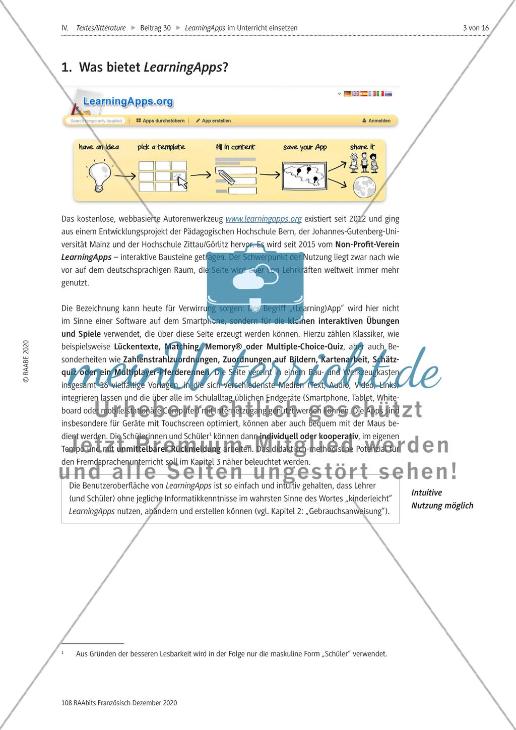 LearningApps im Französischunterricht Preview 3