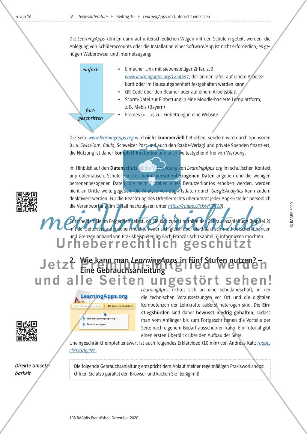 LearningApps im Französischunterricht Preview 4