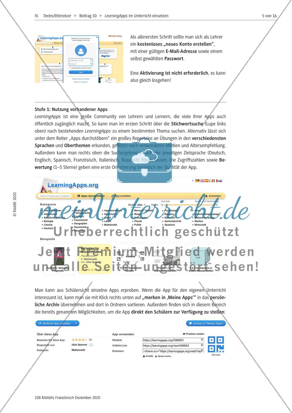 LearningApps im Französischunterricht Preview 5