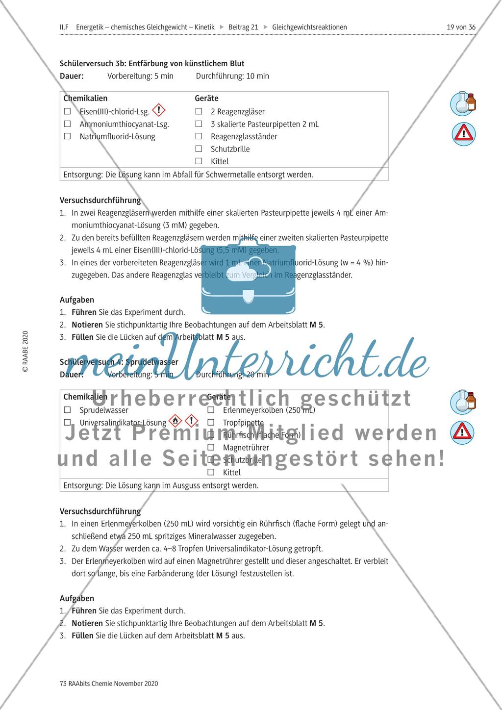 Chemische Gleichgewichte können durch eine Änderung der Temperatur, des Drucks, der Konzentration oder des pH-Wertes beeinflusst werden Preview 3
