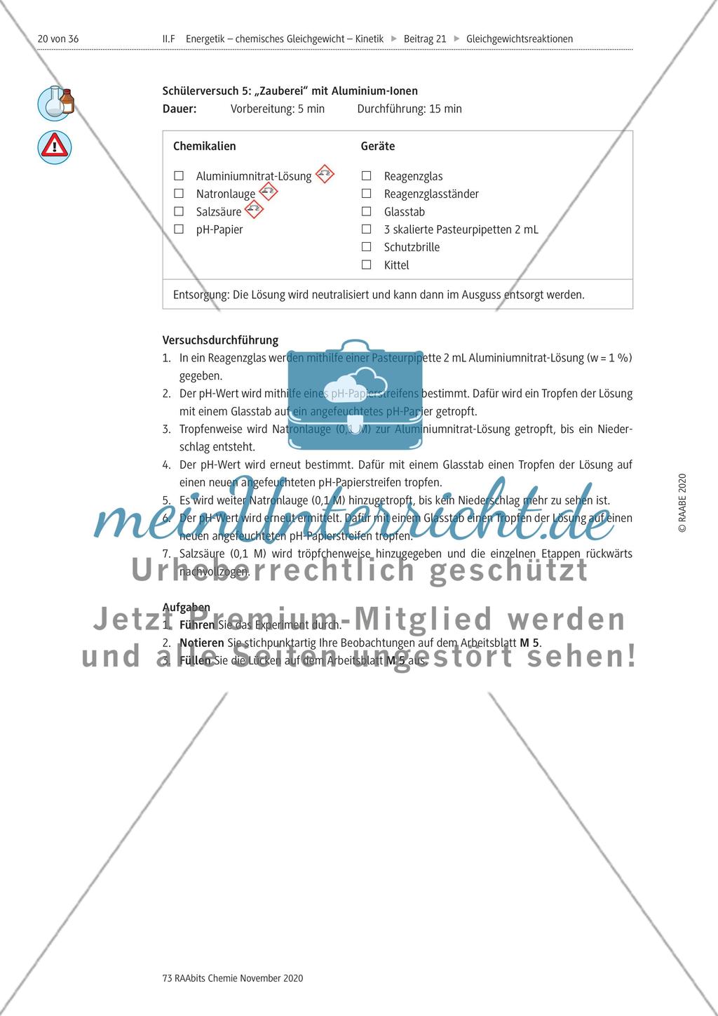 Chemische Gleichgewichte können durch eine Änderung der Temperatur, des Drucks, der Konzentration oder des pH-Wertes beeinflusst werden Preview 4
