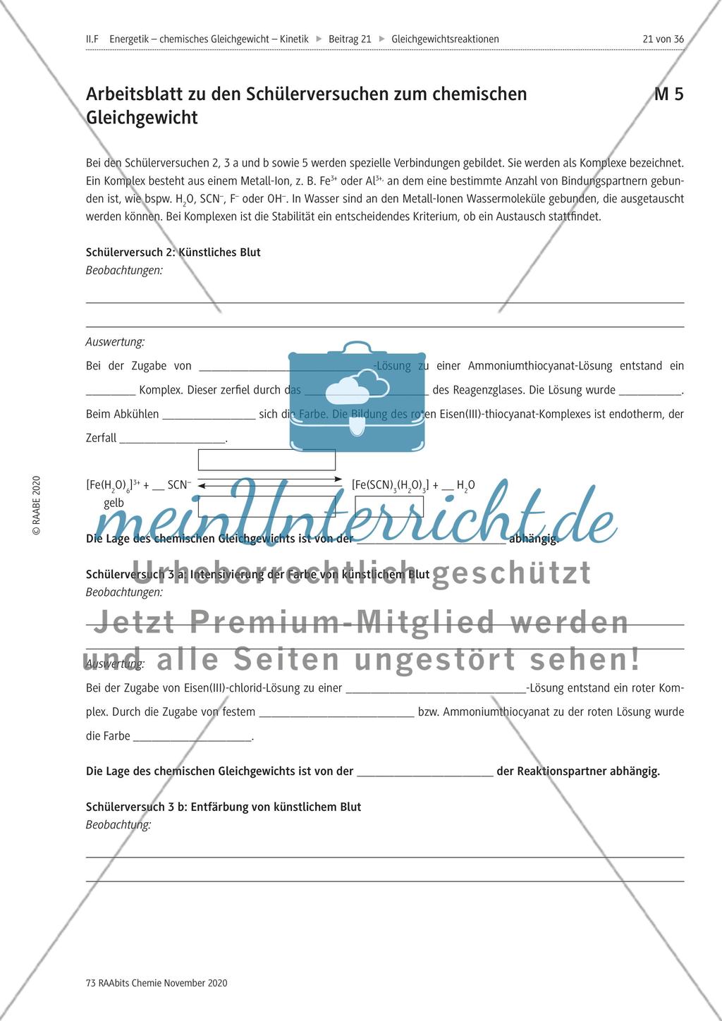 Chemische Gleichgewichte können durch eine Änderung der Temperatur, des Drucks, der Konzentration oder des pH-Wertes beeinflusst werden Preview 5