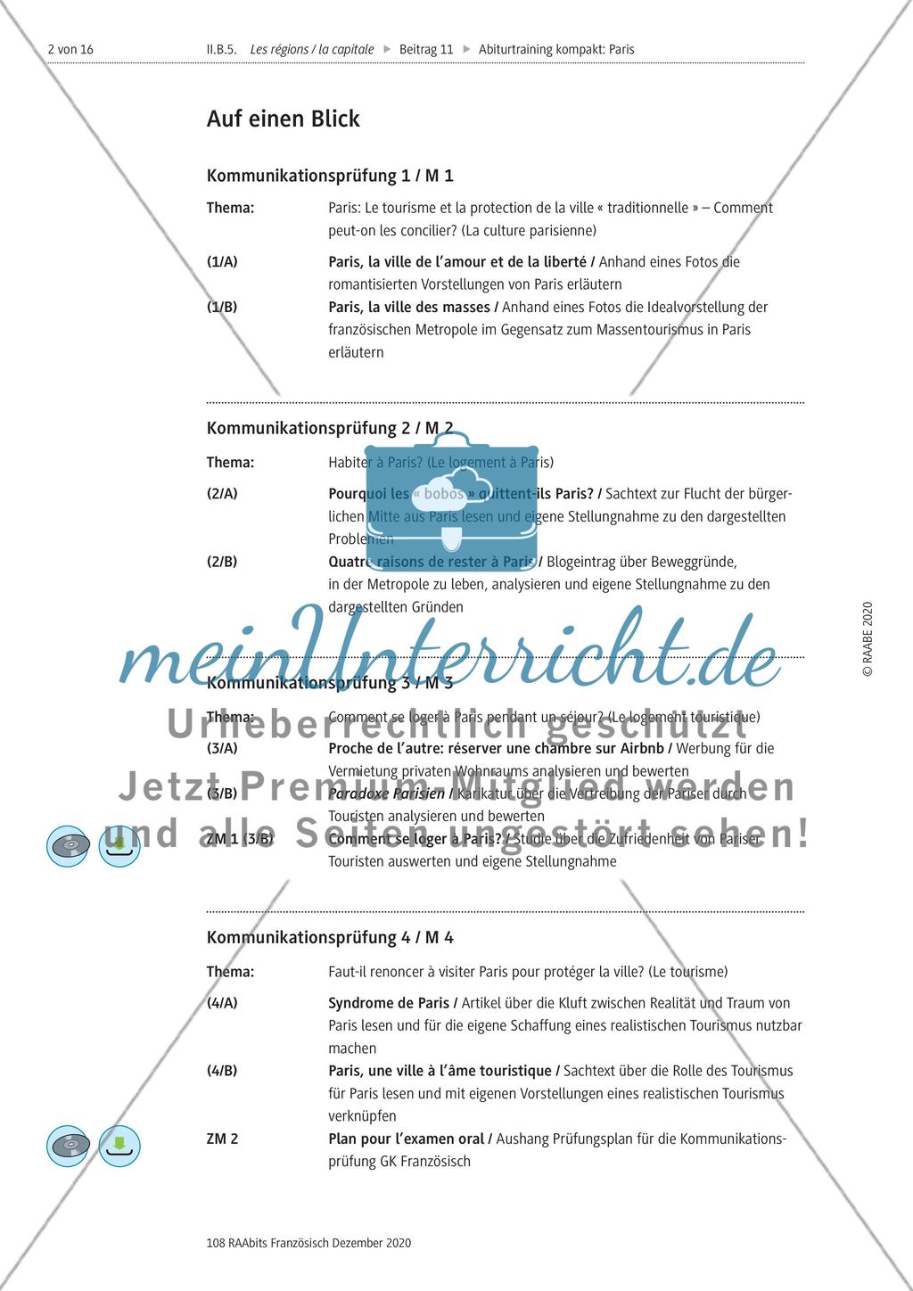 Abiturtraining kompakt: Paris Preview 2