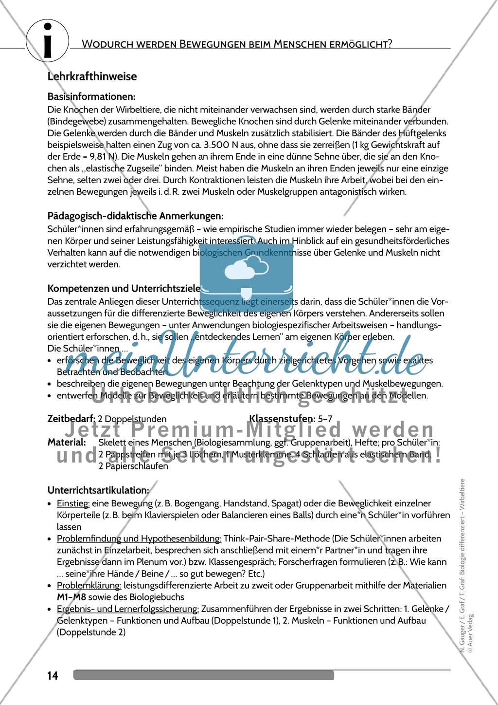 Wodurch werden Bewegungen beim Menschen ermöglicht? Preview 1