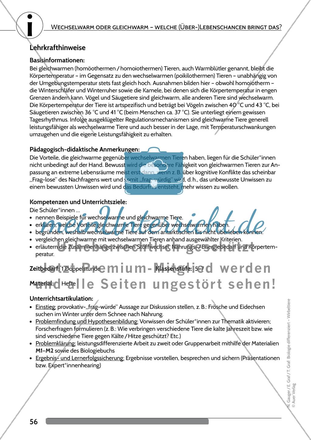 Wechselwarm oder gleichwarm - Welche (Über-)Lebenschancen bringt das? Preview 1