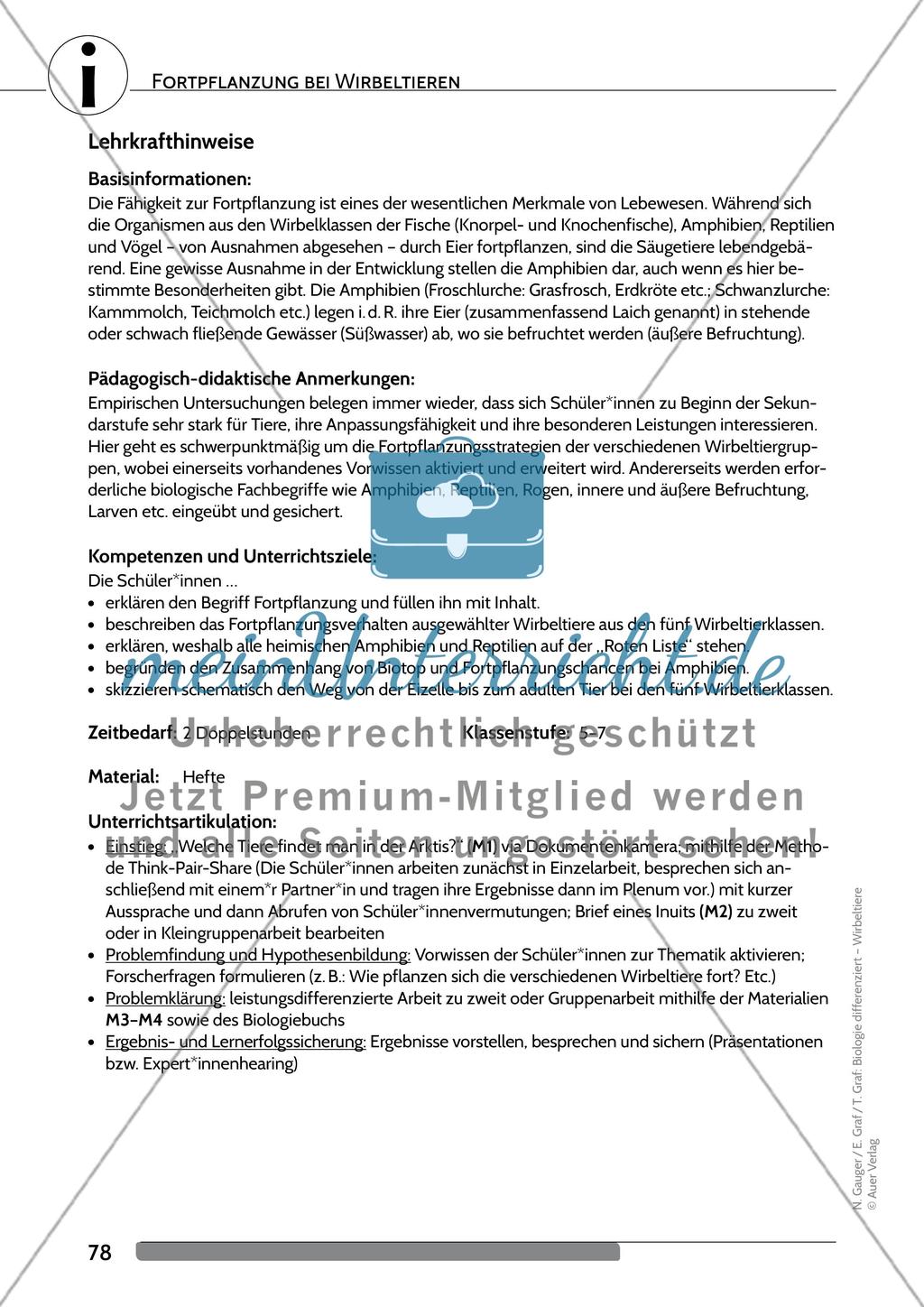 Fortpflanzung bei Wirbeltieren Preview 1