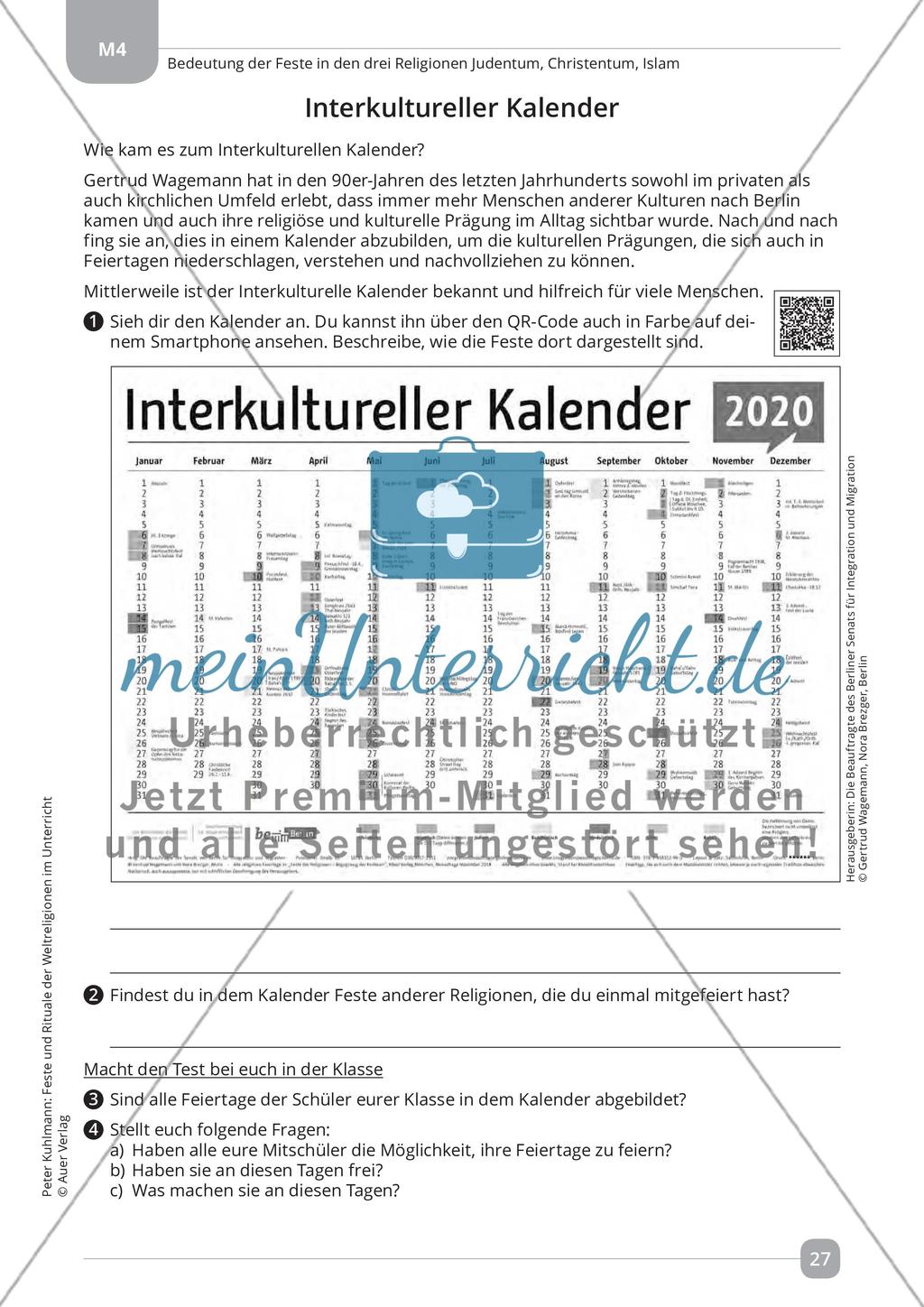 Bedeutung der Feste in den drei Religionen Judentum, Christentum, Islam Preview 13