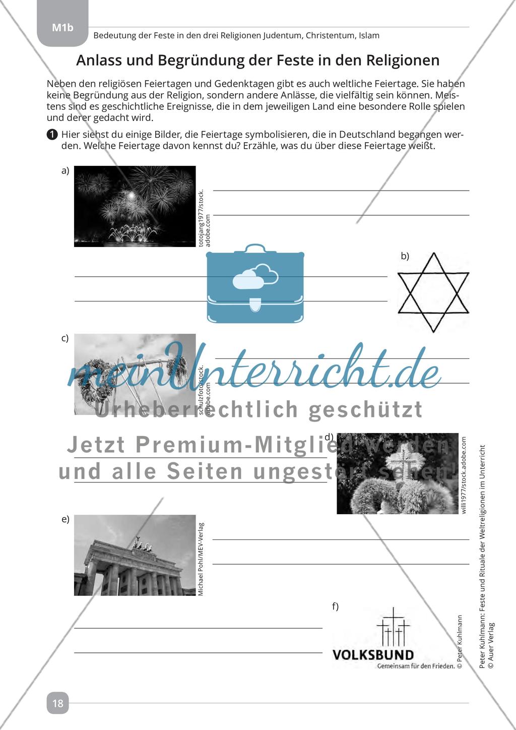 Bedeutung der Feste in den drei Religionen Judentum, Christentum, Islam Preview 4