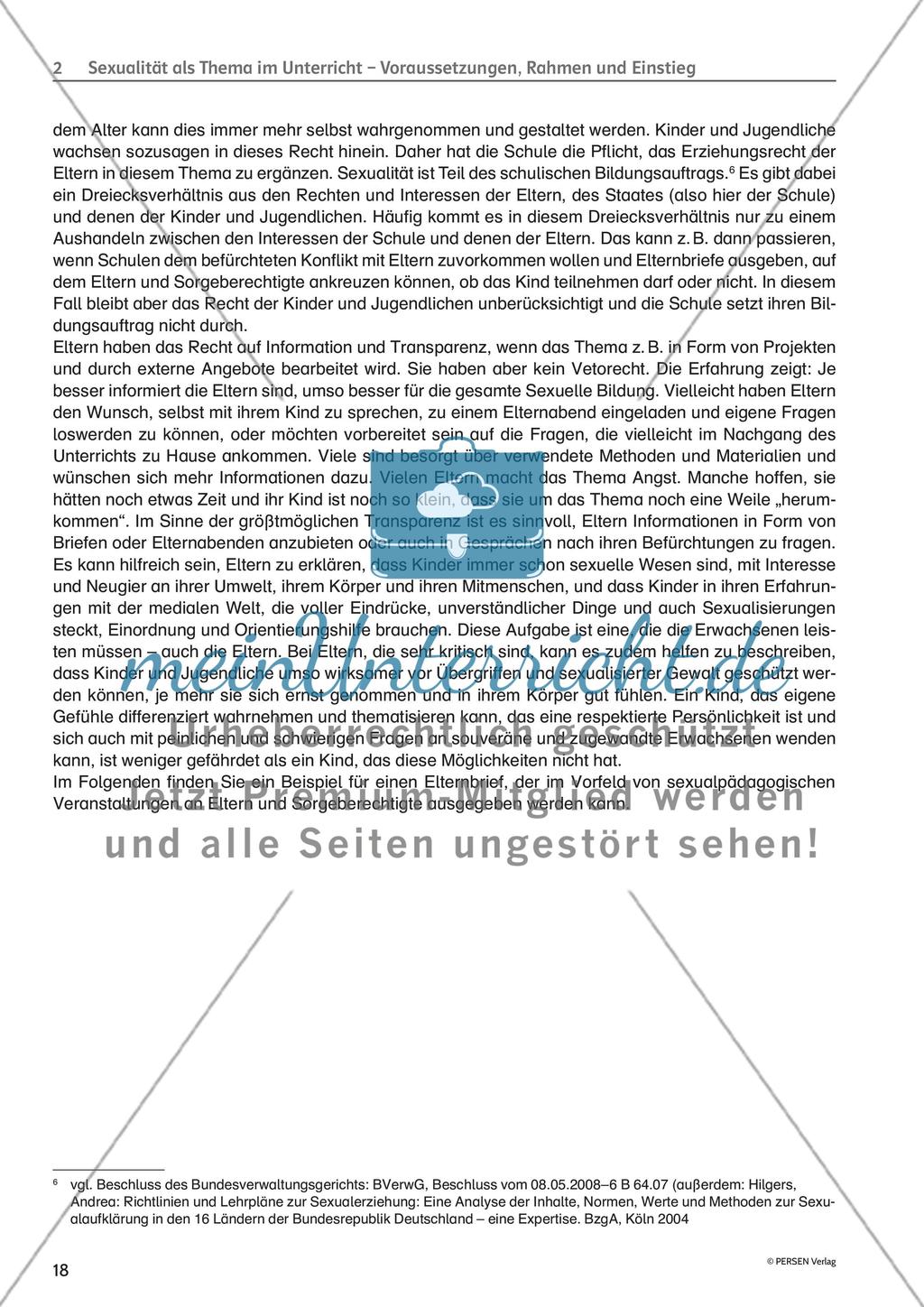 Sexualität als Thema im Unterricht - Voraussetzungen, Rahmen und Einstieg: Häufige Fragen von Lehrenden Preview 8