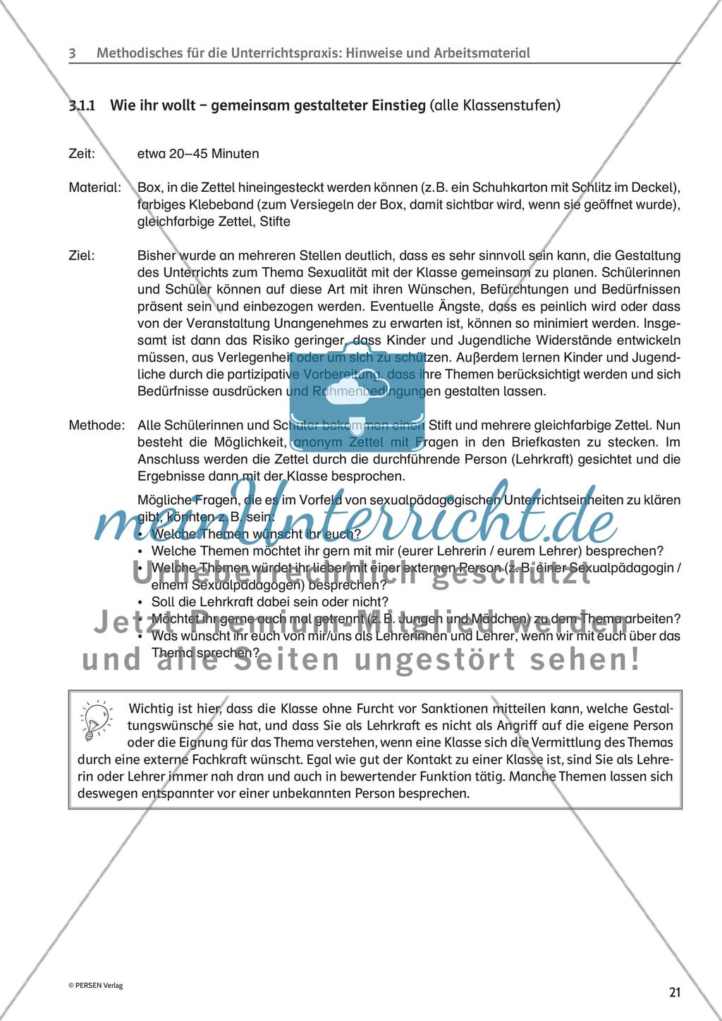 Methodisches für die Unterrichtspraxis: Hinweise und Arbeitsmaterial - Teil 1 Preview 2