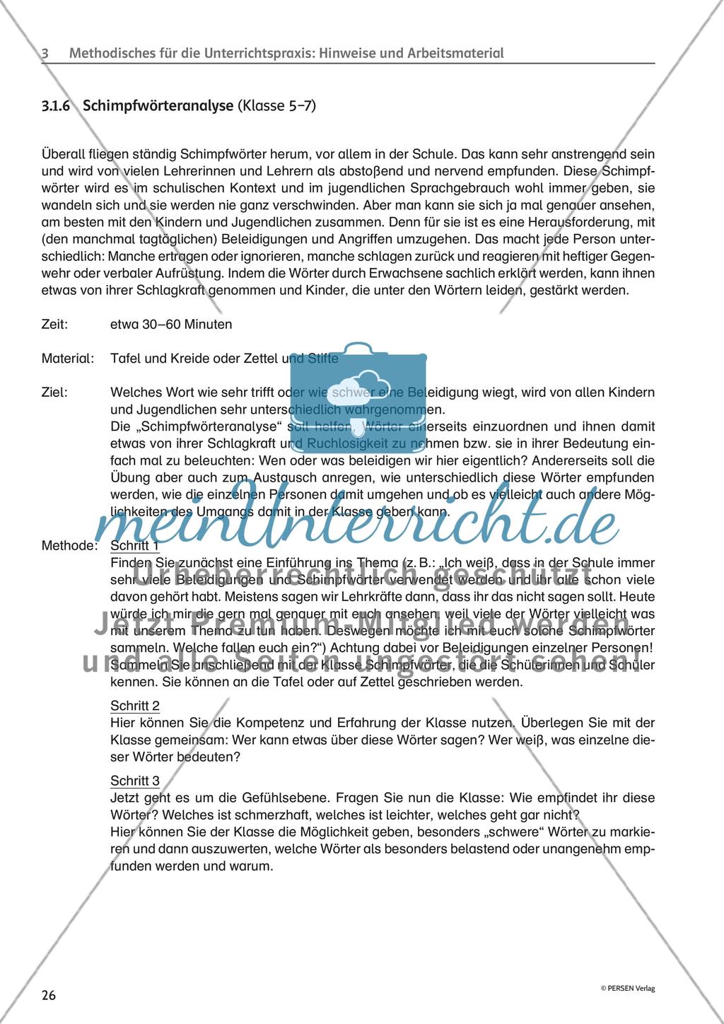 Methodisches für die Unterrichtspraxis: Hinweise und Arbeitsmaterial - Teil 1 Preview 7