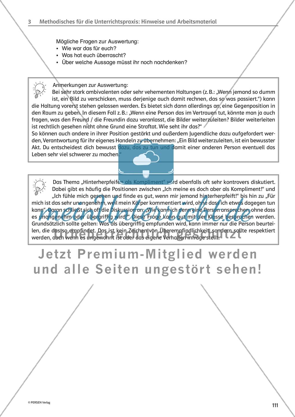 Methodisches für die Unterrichtspraxis: Hinweise und Arbeitsmaterial - Teil 6 Preview 16