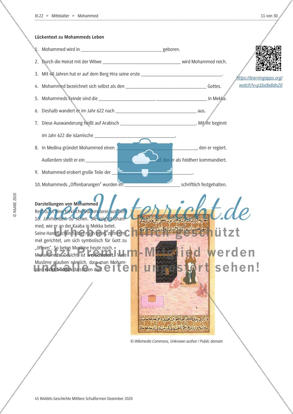 Das Leben Mohammeds - meinUnterricht