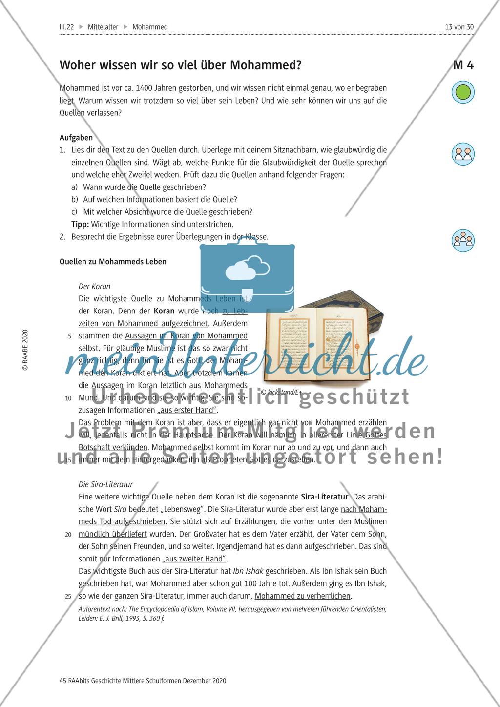 Das Leben Mohammeds - meinUnterricht