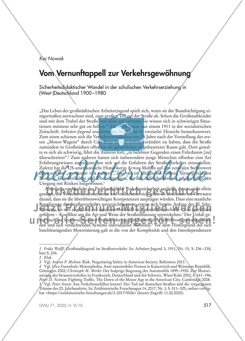 Vom Vernunftappell zur Verkehrsgewöhnung Preview 1