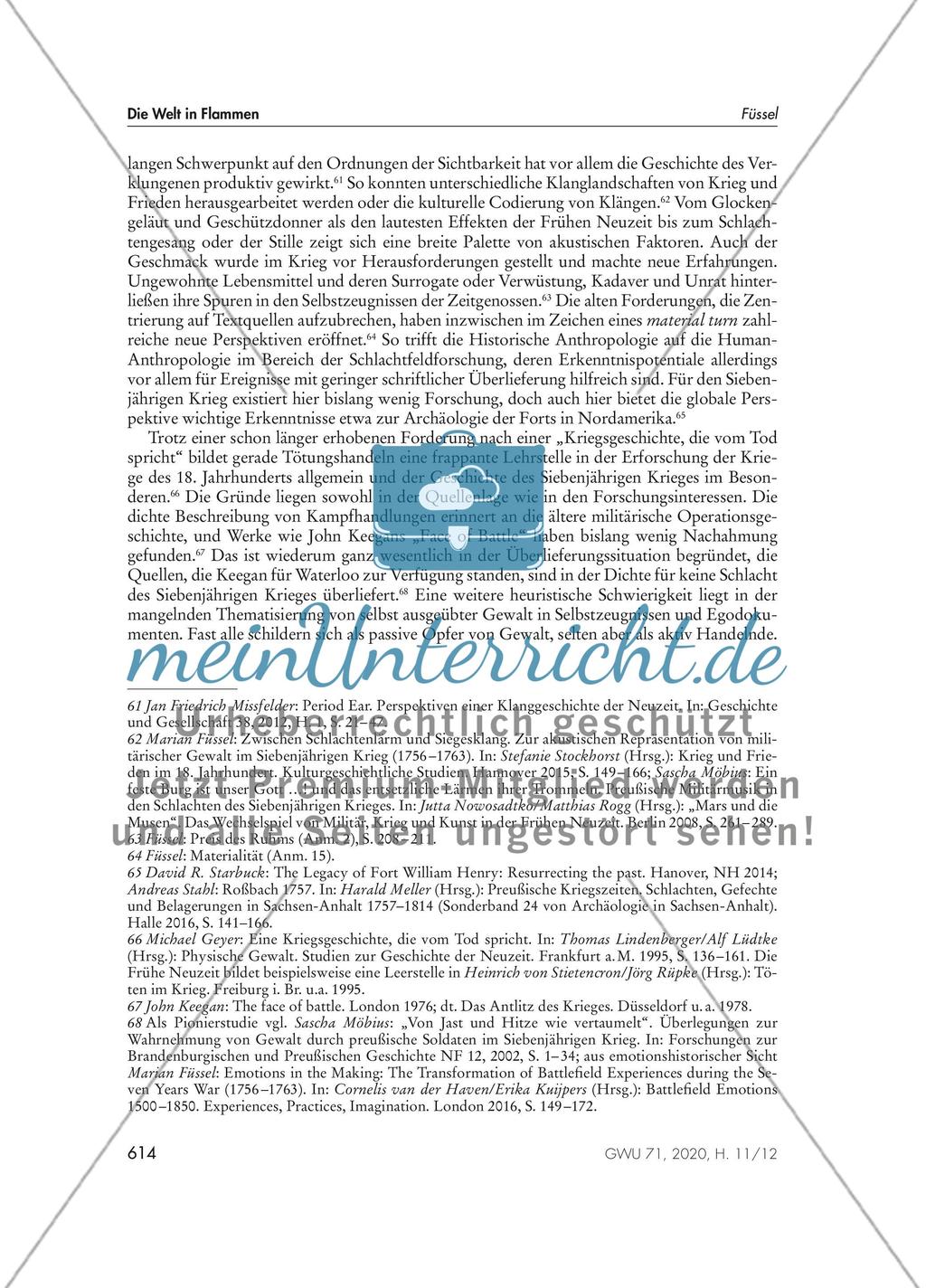 Die Welt in Flammen meinUnterricht