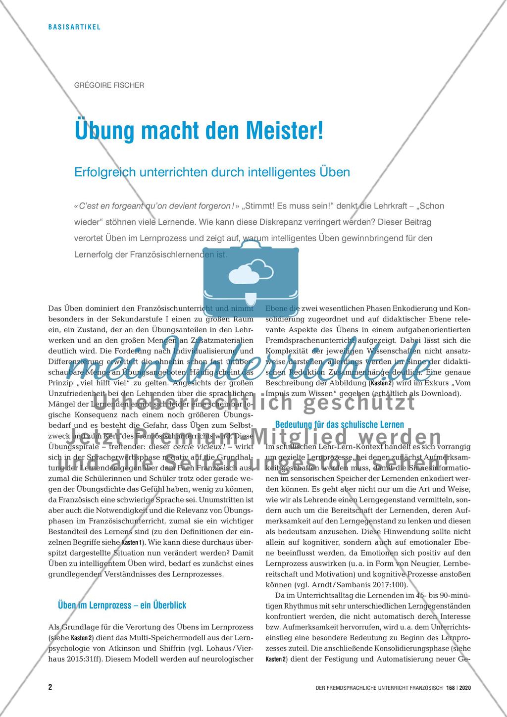 Übung macht den Meister! Preview 1