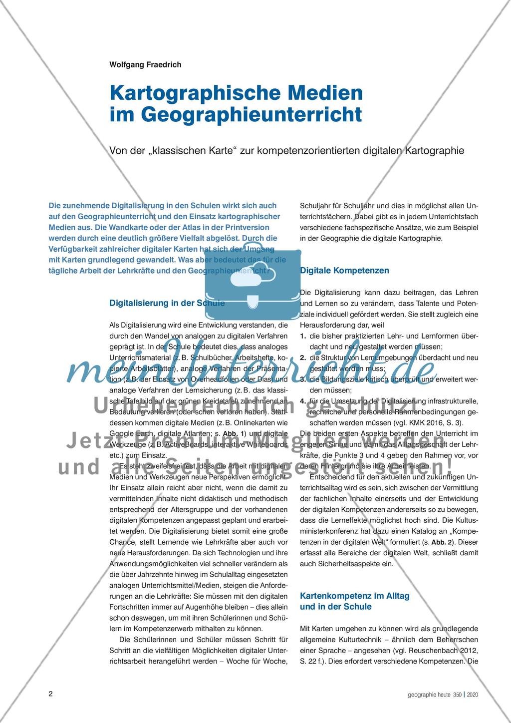 Kartographische Medien im Geographieunterricht Preview 1