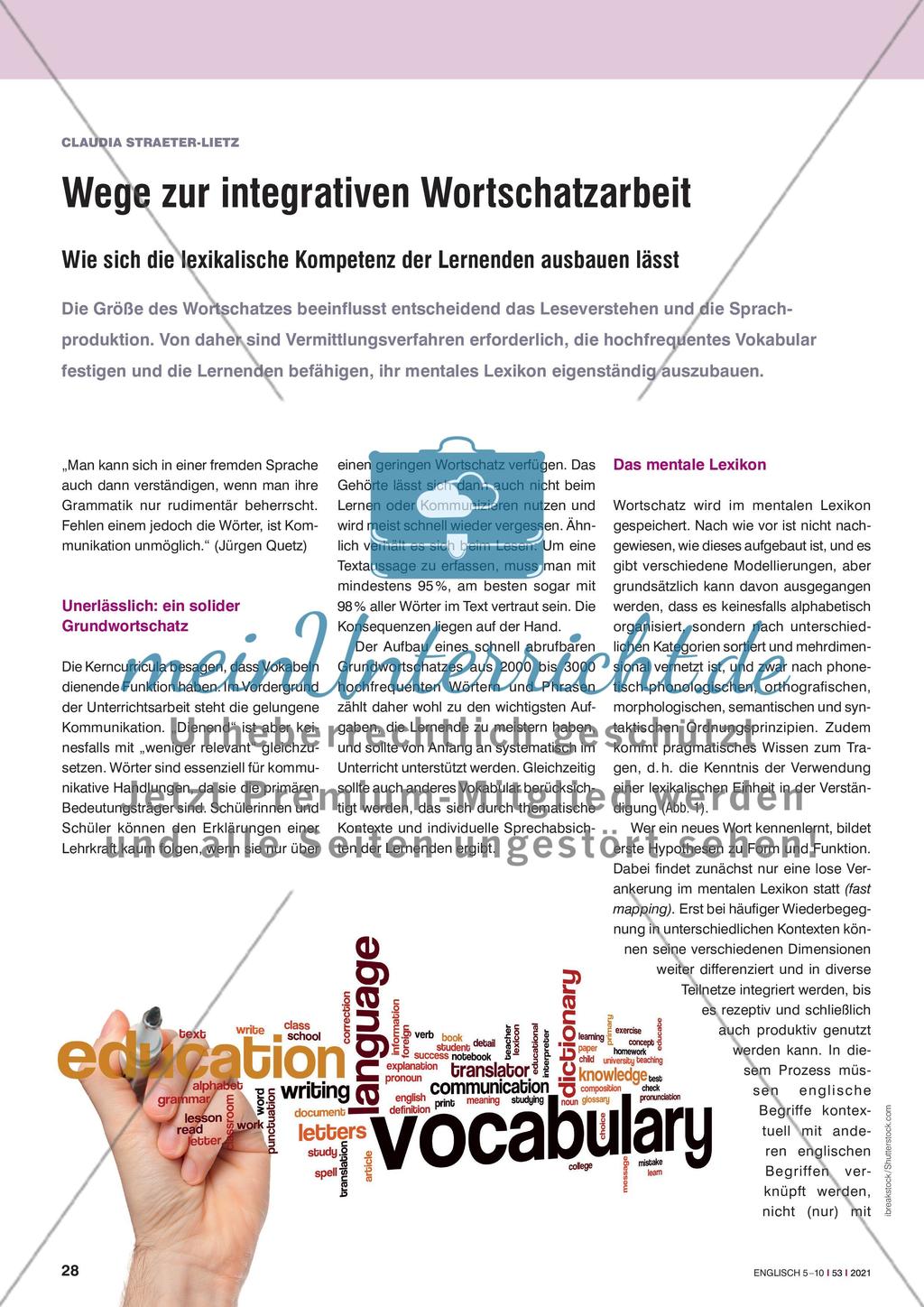 Wege zur integrativen Wortschatzarbeit Preview 1