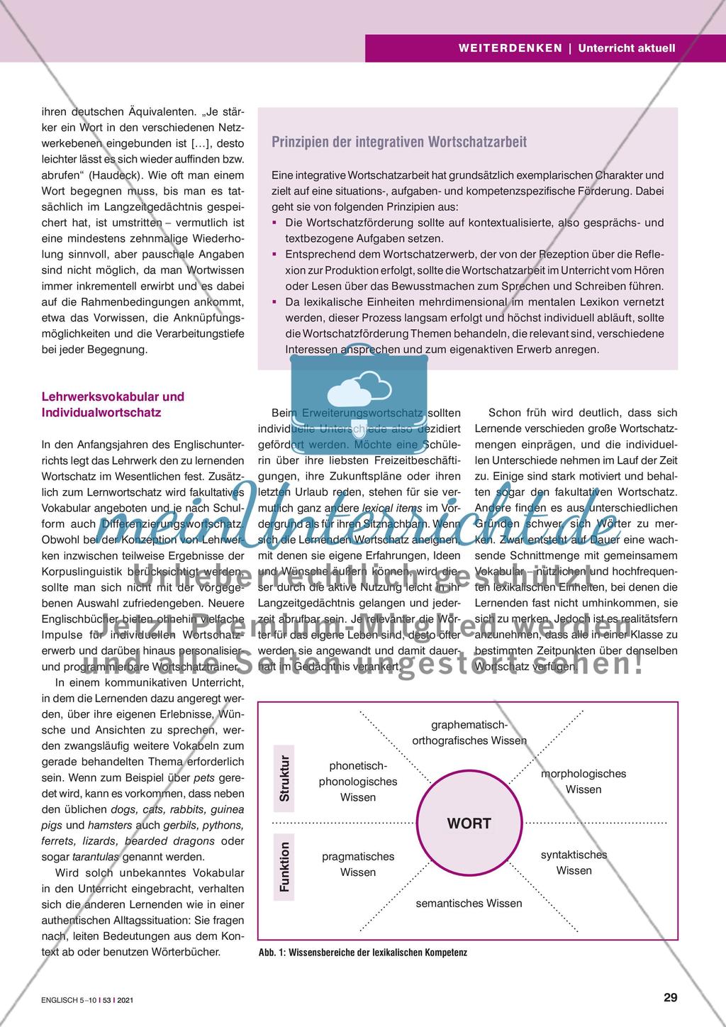 Wege zur integrativen Wortschatzarbeit Preview 2