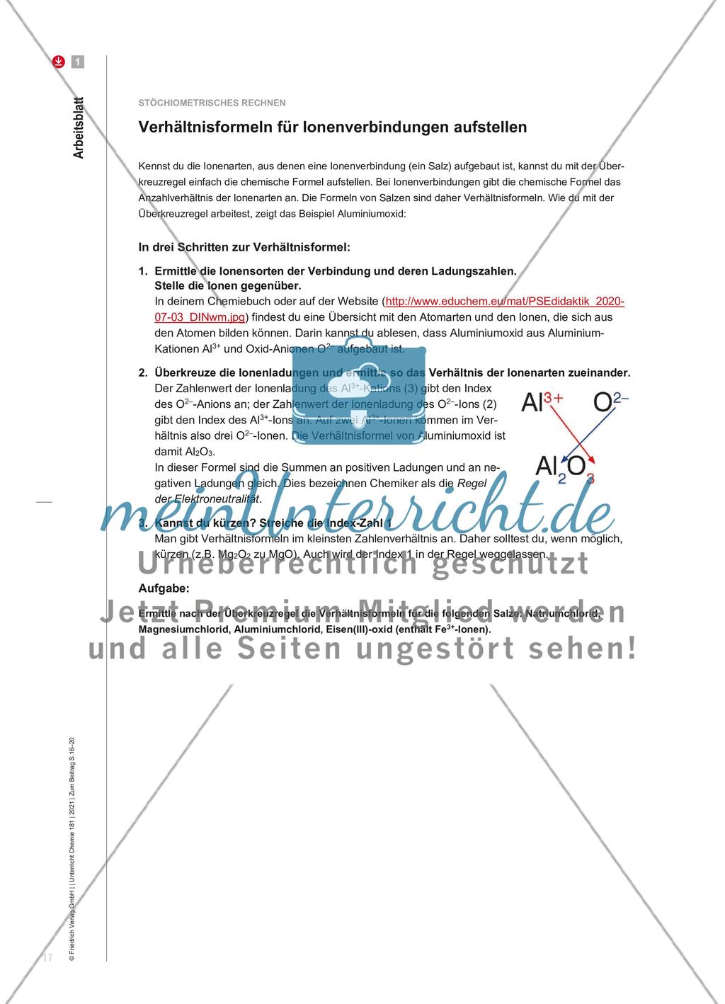 Chemische Formeln und Reaktionsgleichungen aufstellen Preview 2