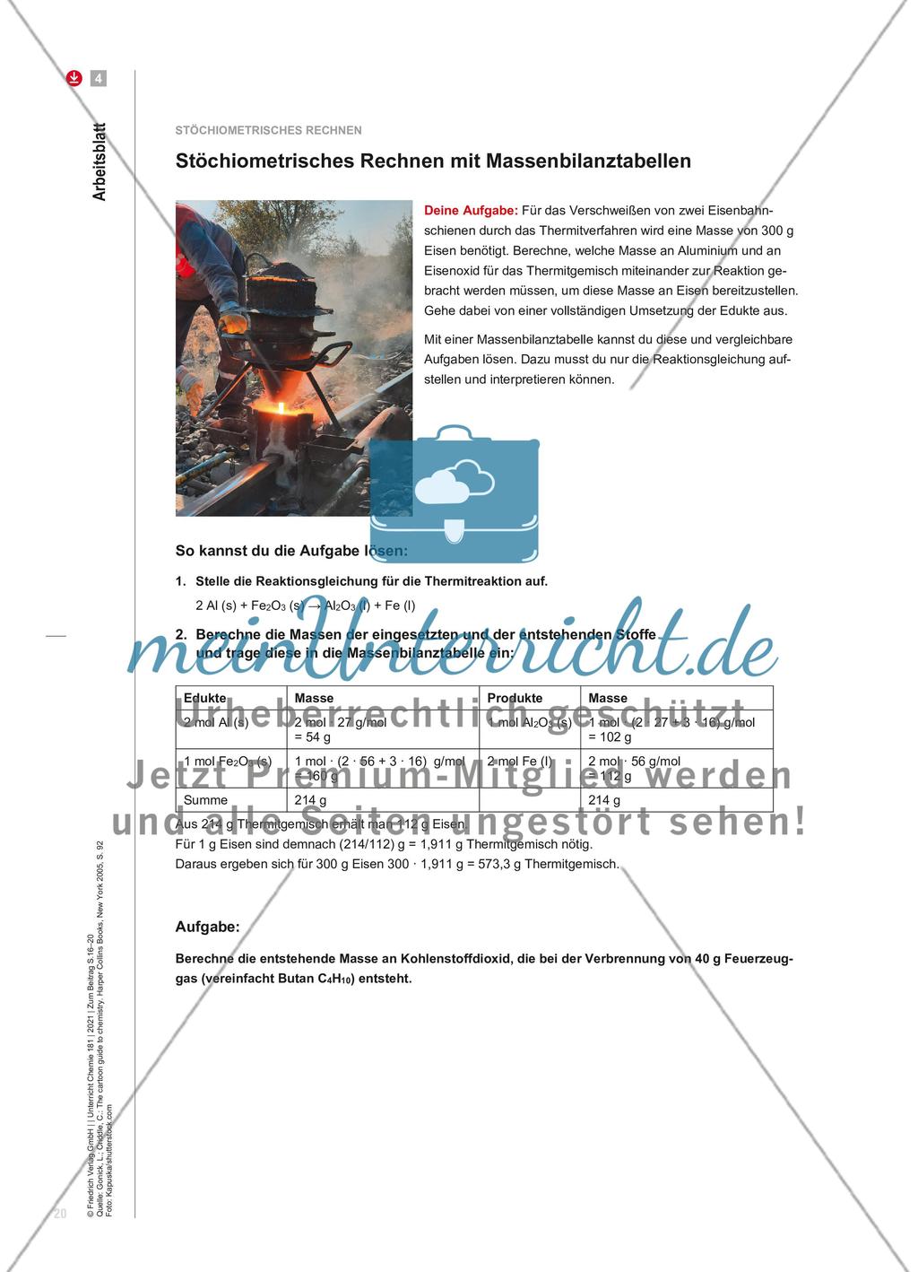 Chemische Formeln und Reaktionsgleichungen aufstellen Preview 5