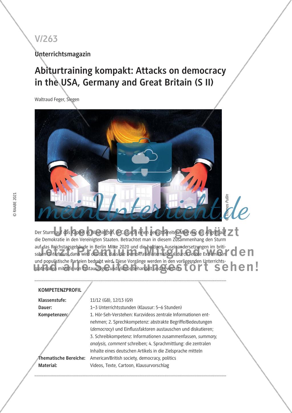 Attacks on democracy in the USA, Germany and Great Britain Preview 1