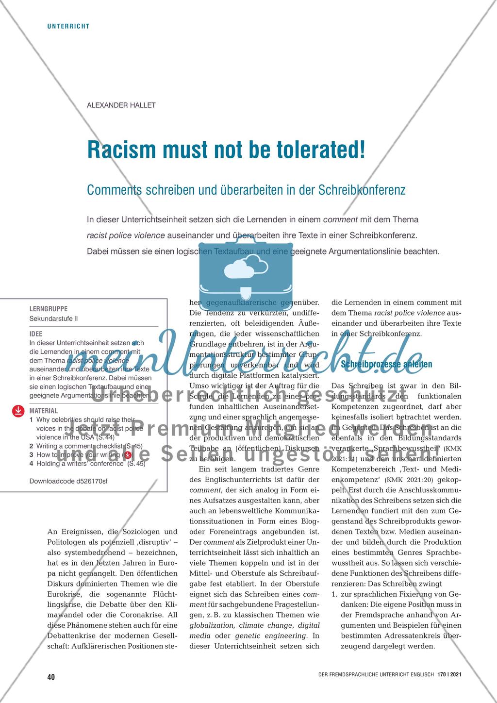 Racism must not be tolerated!a Preview 1