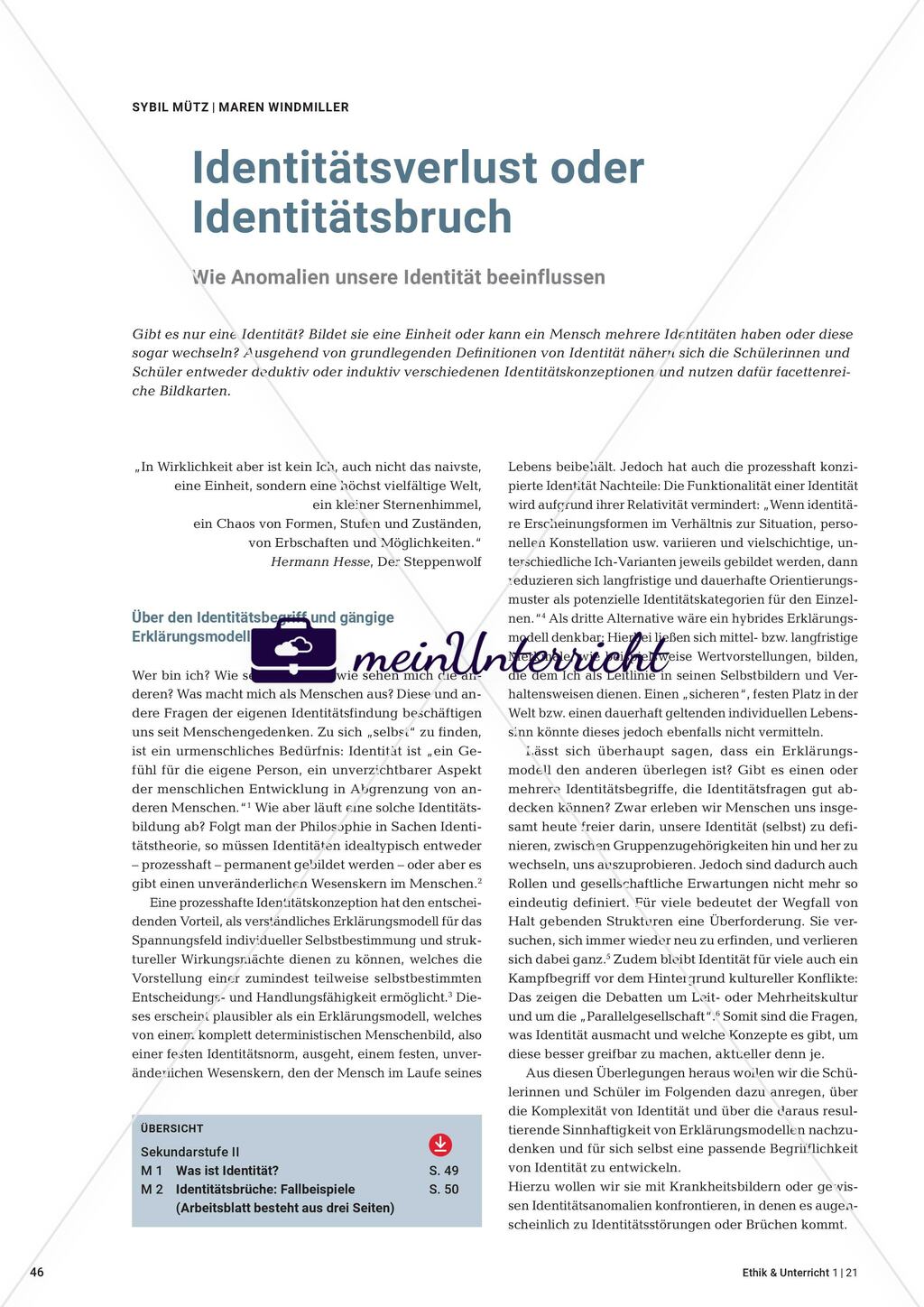 Identitätsverlust oder Identitätsbruch Preview 1