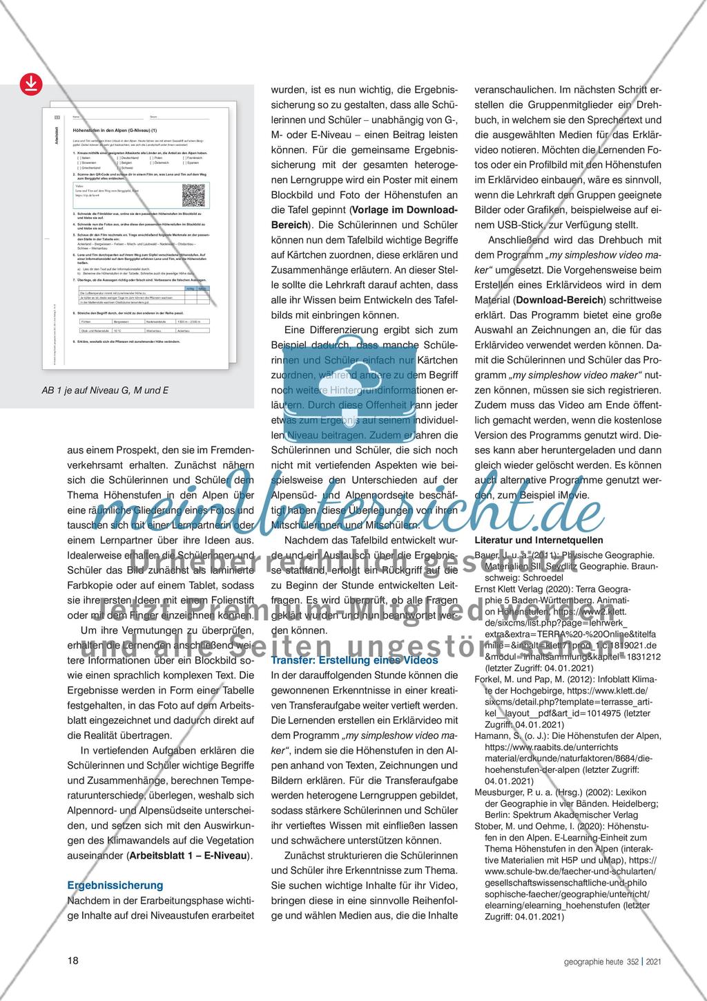 Höhenstufen in den Alpen Preview 5