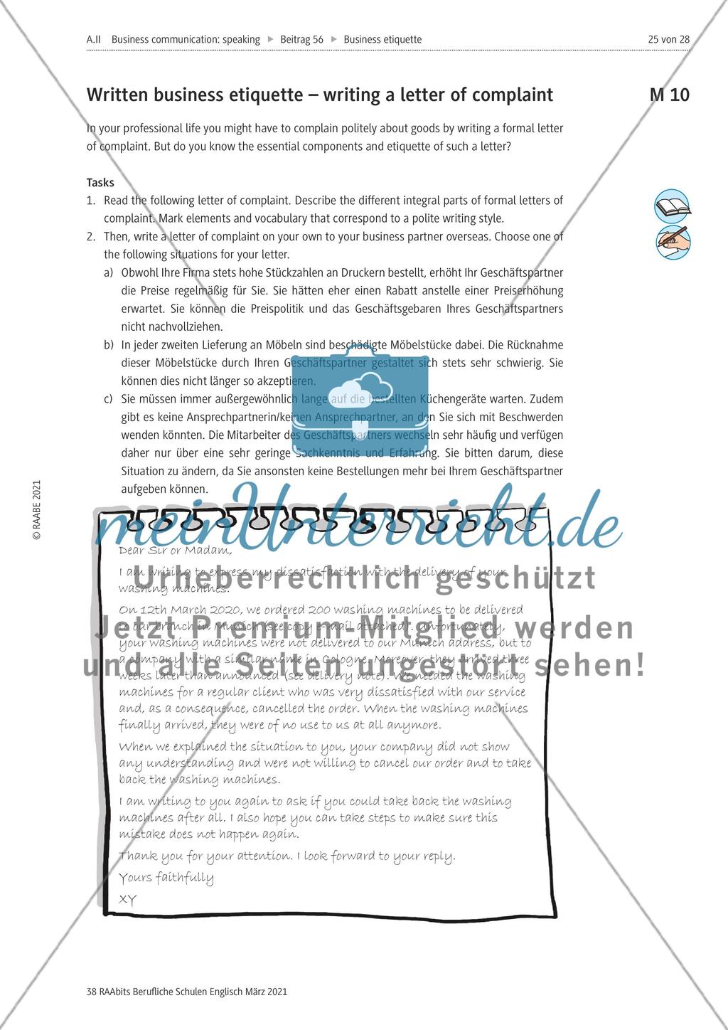 How to write a letter of complaint Preview 1