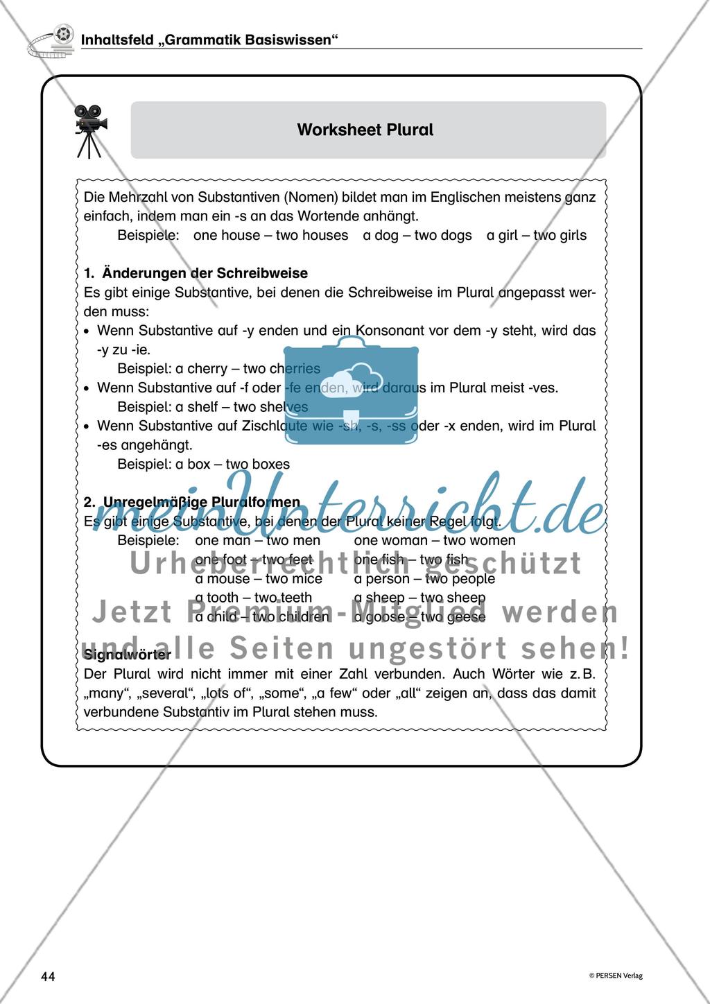 Inhaltsfeld „Grammatik Basiswissen“ - Teil 2 Preview 2