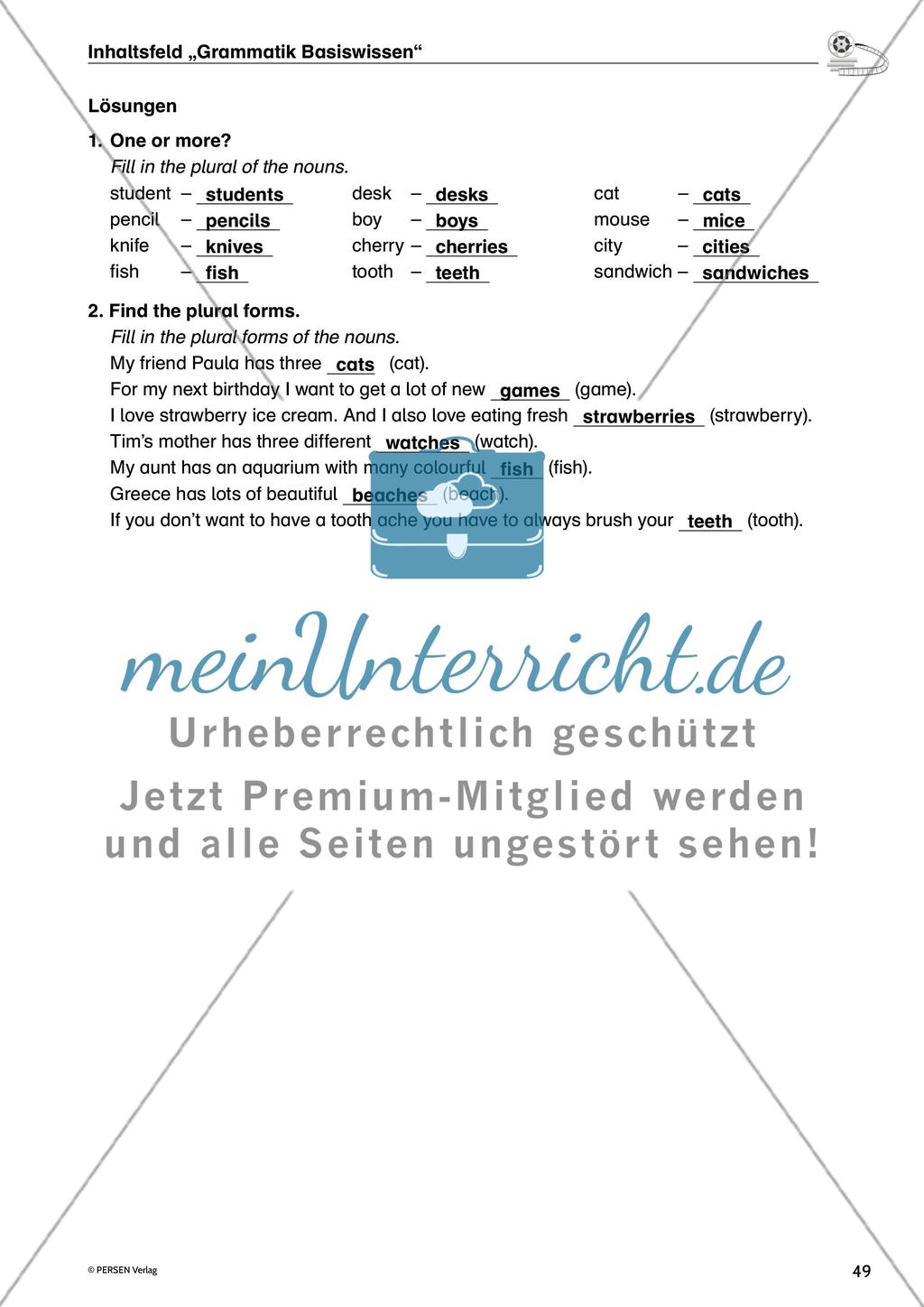 Inhaltsfeld „Grammatik Basiswissen“ - Teil 2 Preview 7