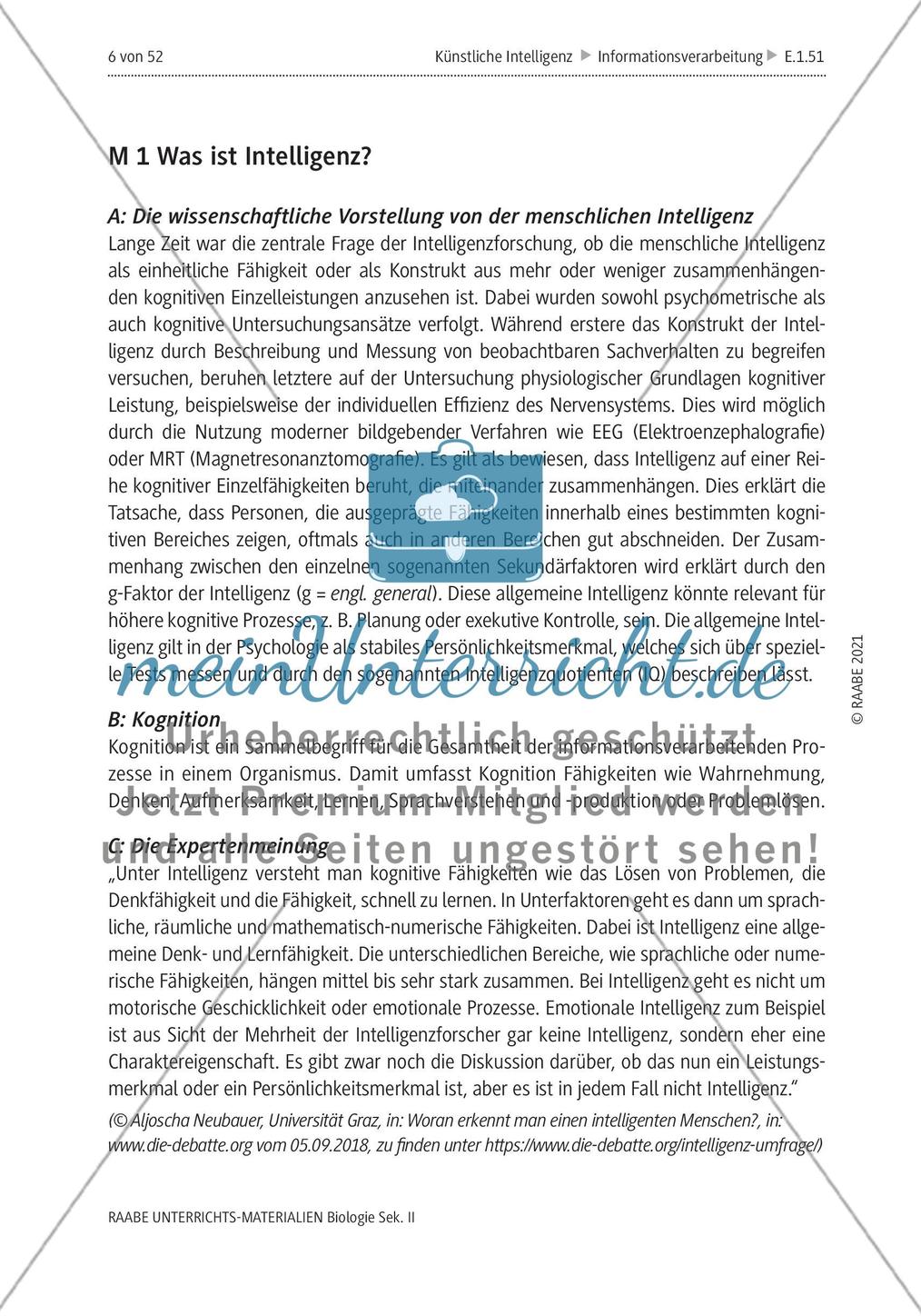 Natürliche Intelligenz vs. künstliche Intelligenz (KI) - M1-M2 Preview 1