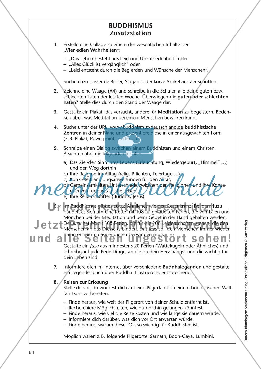 Stationentraining Buddhismus - Teil 2 Preview 7