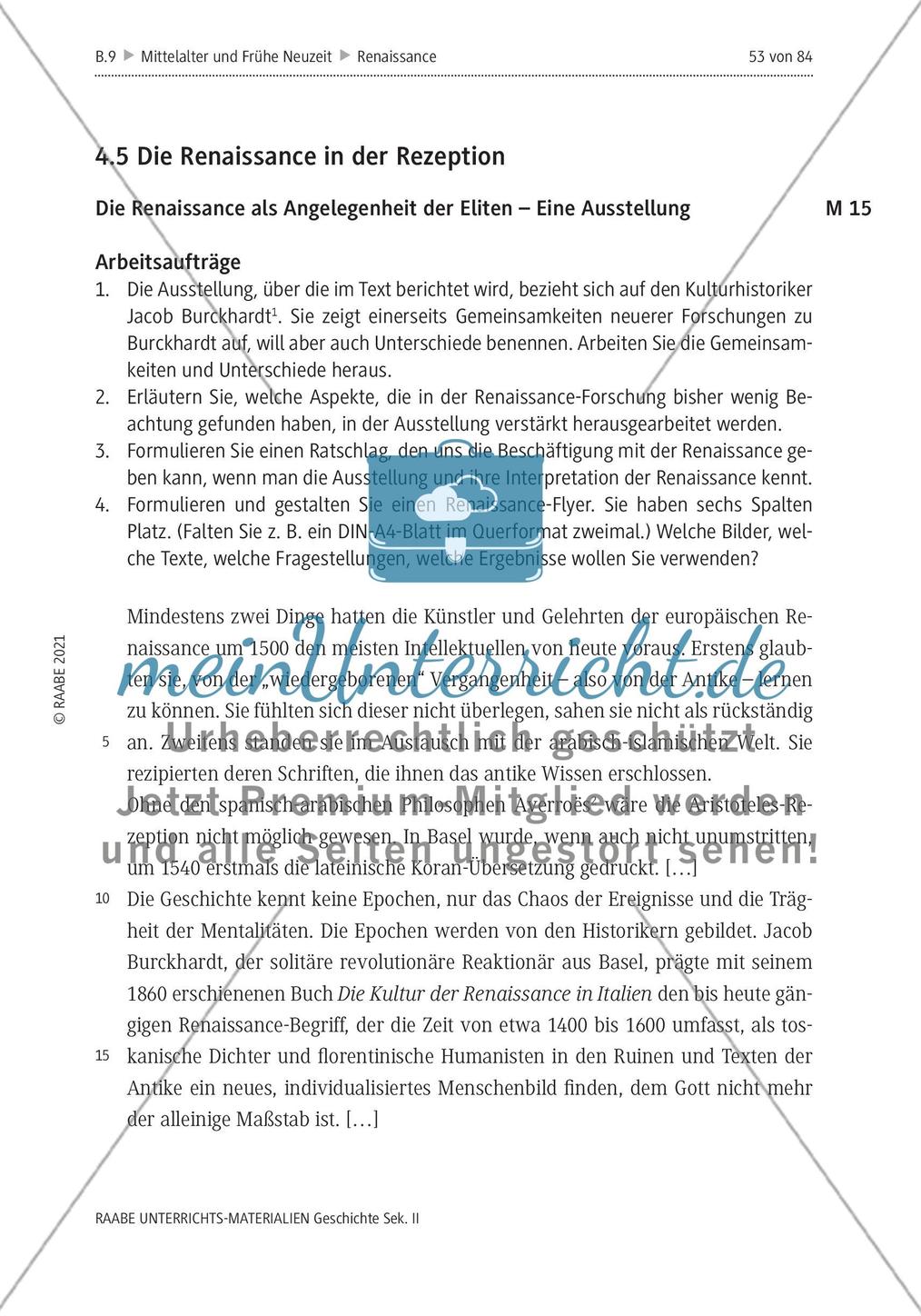 Die Renaissance in der Rezeption Preview 1