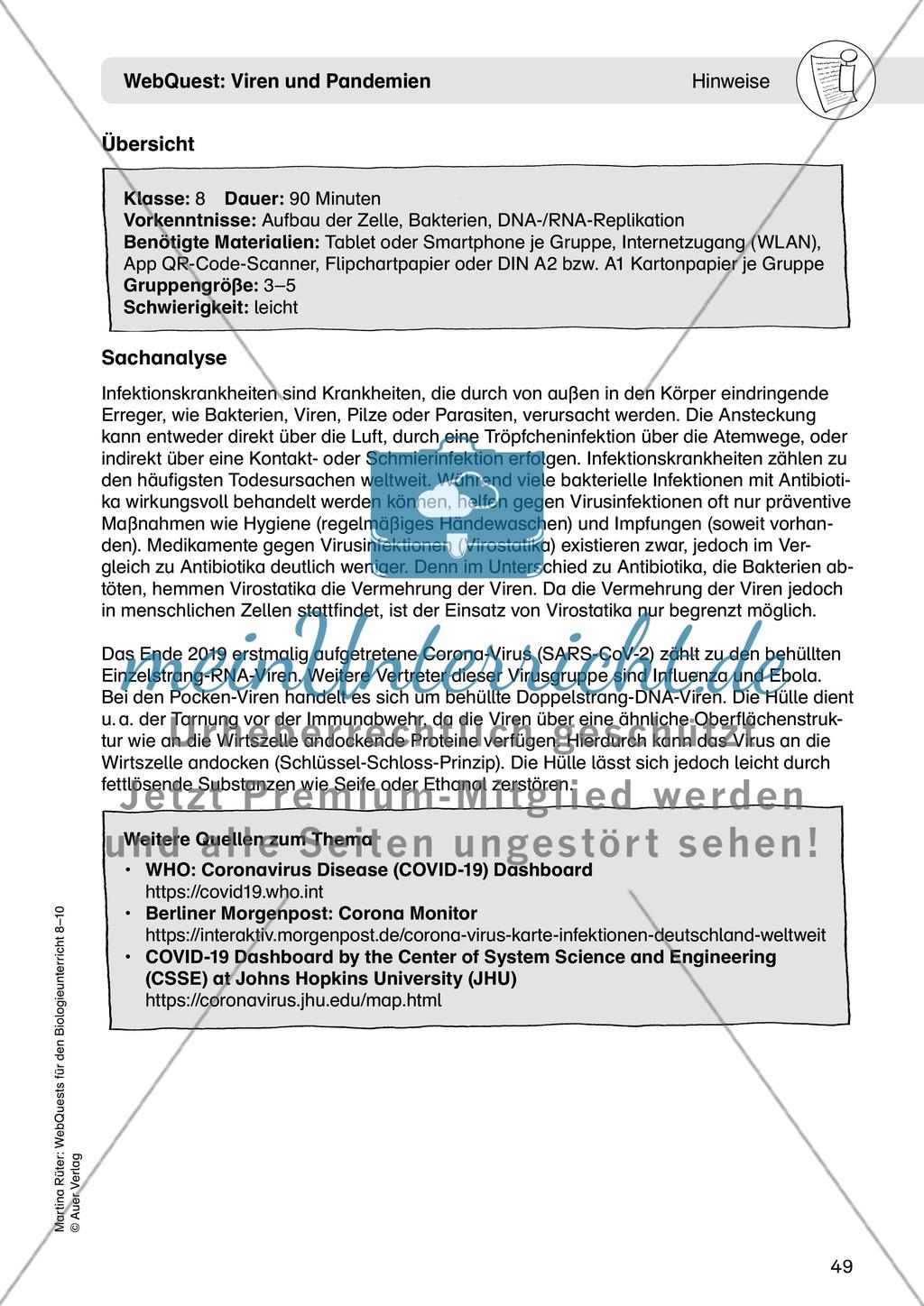 WebQuest: Viren und Pandemien Preview 1