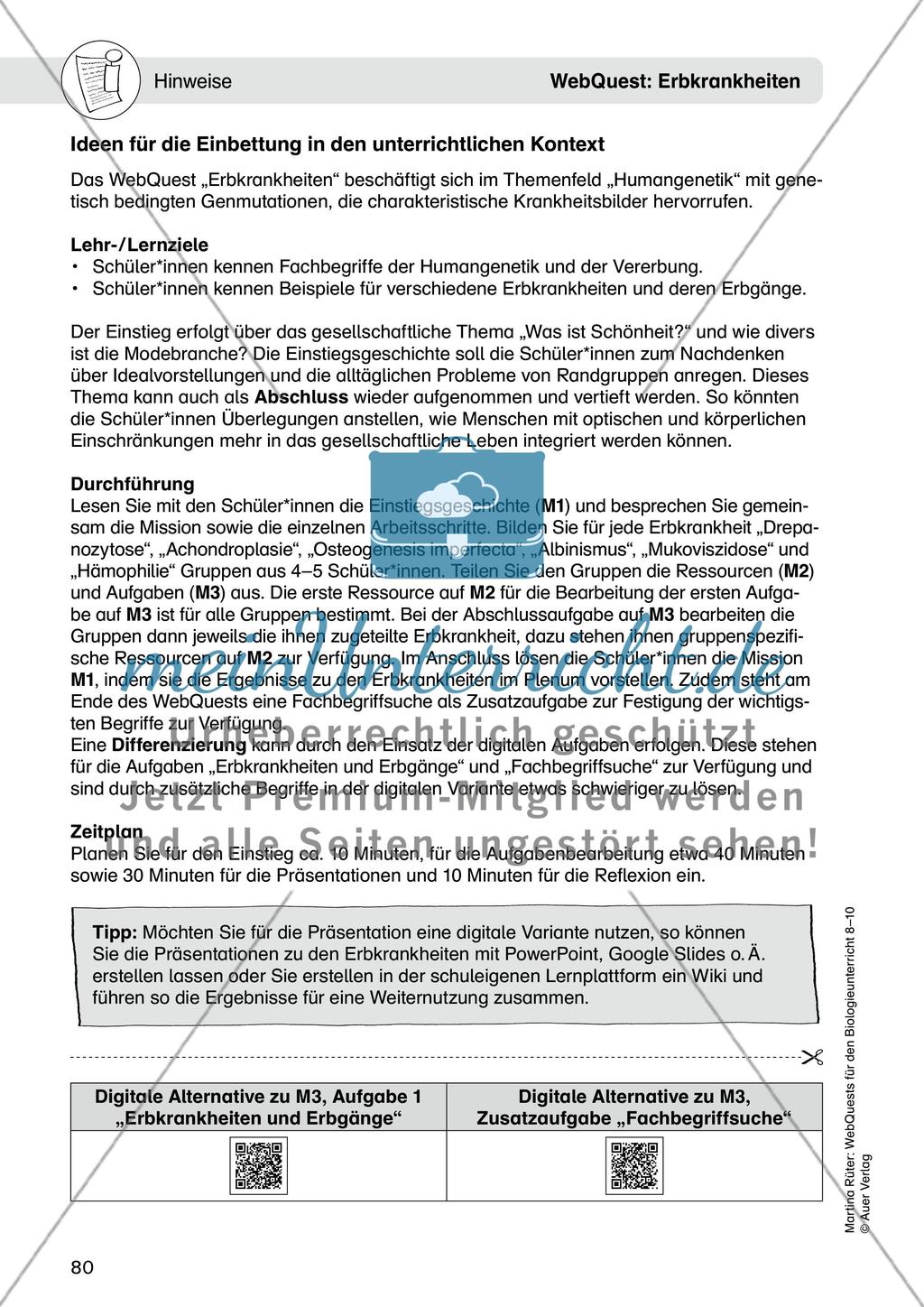 WebQuest: Erbkrankheiten Preview 2